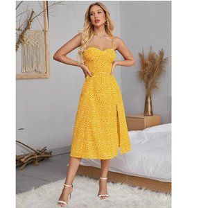 NEW Ditsy Print Floral Cami Tie Strap Dress